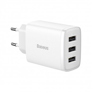 Baseus Compact Charger 3U 17W EU Baltas