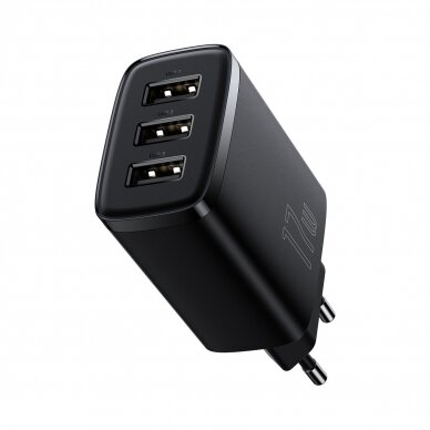 Baseus Compact charger 3x USB 17W Juodas (CCXJ020101) 3