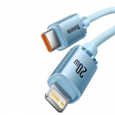 Baseus Crystal Shine Series USB Type C cable - Lightning Fast Charging Power Delivery 20W 1.2m blue (CAJY001303) 1