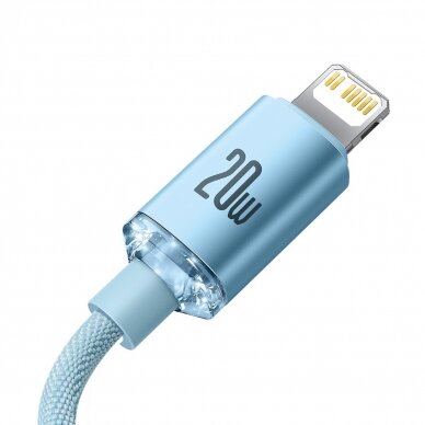 Baseus Crystal Shine Series USB Type C cable - Lightning Fast Charging Power Delivery 20W 1.2m blue (CAJY001303) 10