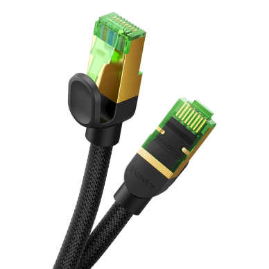 Baseus fast RJ45 cat. network Kabelis. 8 40Gbps 0.5m braided Juodas 2