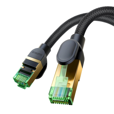 Baseus fast RJ45 cat. network Kabelis. 8 40Gbps 0.5m braided Juodas 5