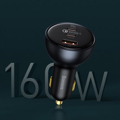 Baseus fast USB / USB car charger Type C 160W PPS Quick Charge 5 PD Pilkas (TZCCZM-0G) 11