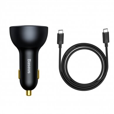 Baseus fast USB / USB car charger Type C 160W PPS Quick Charge 5 PD Pilkas (TZCCZM-0G) 3