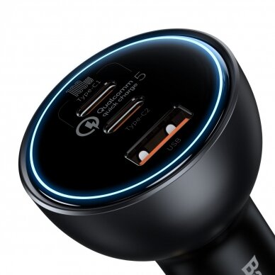 Baseus fast USB / USB car charger Type C 160W PPS Quick Charge 5 PD Pilkas (TZCCZM-0G) 6