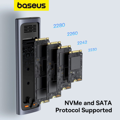 Baseus FlyJoy Series M.2 NVMe / M.2 SATA 10 Gb/s SSD bay - pilkas 11