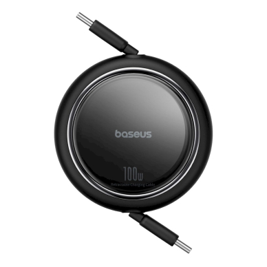 Baseus Free2Draw Mini USB-C - USB-C 100W 1m retractable Kabelis - Juodas 2