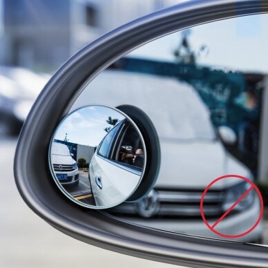 Baseus Full-View Blind-Spot Mirror 2X Round Extra Rear Mirror Black (Acmdj-01)  UGLX912