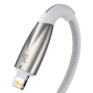 Baseus Glimmer Series cable with fast charging USB-C - Lightning 480Mb/s PD 20W 1m white 2