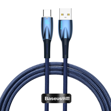 Baseus Glimmer Series fast charging cable USB-A - USB-C 100W 480Mbps 1m blue