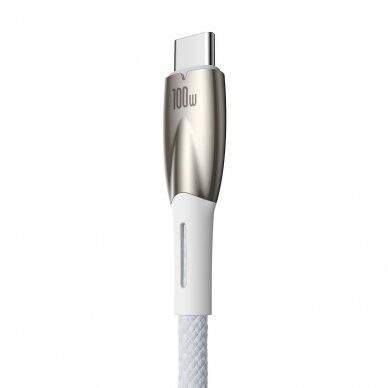 Baseus Glimmer Series fast charging cable USB-A - USB-C 100W 480Mbps 1m white 2