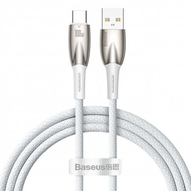 Baseus Glimmer Series fast charging cable USB-A - USB-C 100W 480Mbps 1m white