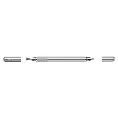 Baseus Golden Cudgel Double-Sided Capacitive Stylus With Precision Disc And Gel Pen Silver (Acpcl-0S)  UGLX912 3