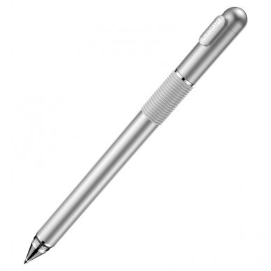 Baseus Golden Cudgel Double-Sided Capacitive Stylus With Precision Disc And Gel Pen Silver (Acpcl-0S)  UGLX912 5