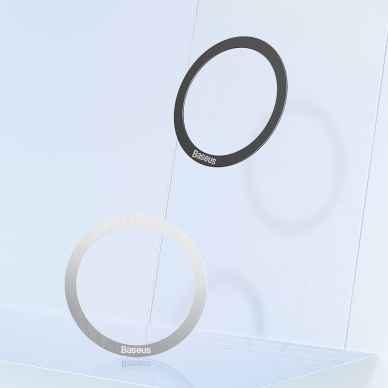 Baseus Halo Series magnetic ring (2 pcs / package) Sidabrinis (PCCH000012) 11