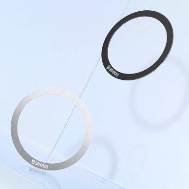 Baseus Halo Series magnetic ring (2 pcs / package) Sidabrinis (PCCH000012) 18