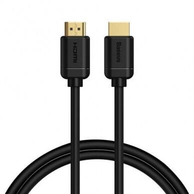 Baseus HDMI 2.0 kabelis 4K 60 Hz 3D HDR 18 Gbps 1 m juodas (CAKGQ-A01)