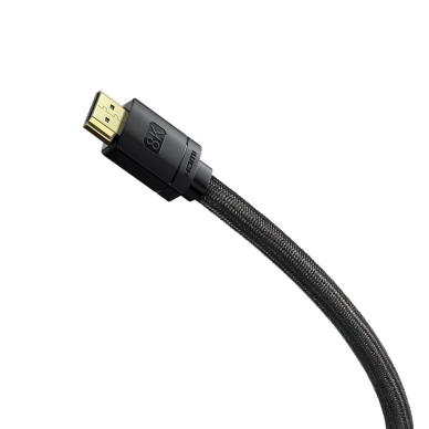 Baseus HDMI 2.1 cable 8K 60 Hz 48 Gbps / 4K 120 Hz / 2K 144 Hz 3D eARC QMS Dynamic HDR VRR ALLM 3 m black (CAKGQ-L01) 1