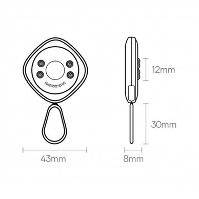 Baseus Heyo Camera Detector Baltas（With Simple charging cable USB to Type-C 0.3m Baltas) 25