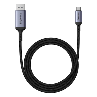 Baseus High Definition Series USB-C to DisplayPort 1.4 8K 60Hz Unidirectional Kabelis 2m - Juodas