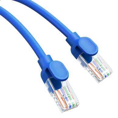 Baseus High Speed ​​Cat 6 RJ-45 1000Mb/s Ethernet Kabelis 5m round - blue 5