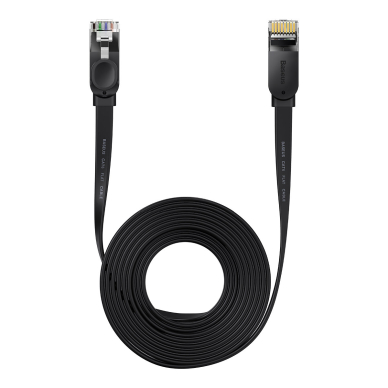 Baseus high Speed Six types of RJ45 Gigabit network cable (flat cable)15m Black 10