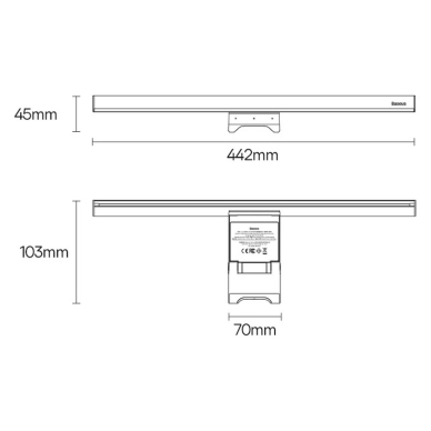 Baseus i-wok2 LED lampdesktop monitor screen lighting Juodas (DGIW000101) 23