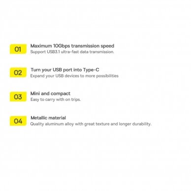 Baseus Ingenuity Series Mini USB 3.1 OTG to USB Type C adapter black (ZJJQ000101) 19