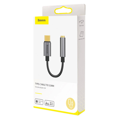 Baseus L54 adapterUSB-C Ausinės / mini jack 3.5mm DAC 24 bit 48 KHz - pilkas 5