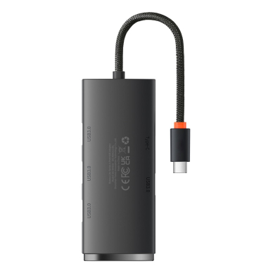 Baseus Lite Series HUB USB Type C adapter - 4x USB 3.0 25cm black (WKQX030301) 1