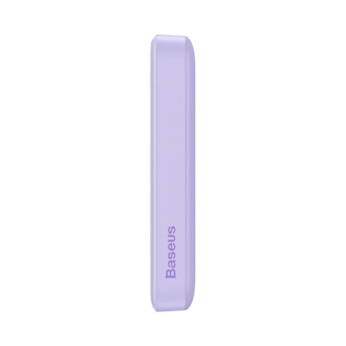 Baseus Magnetic Mini Induction Powerbank 10000mAh 20W - violetinis + USB-C - USB-C Kabelis 6