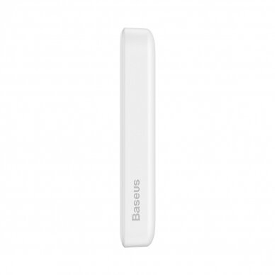 Baseus Magnetic Mini Power Bank with MagSafe 15W / PD Quick Charge QC 20W 10000mAh White (Overseas Edition) + Xiaobai Series USB-C Cable - USB-C 60W 3A 0.5m White 6