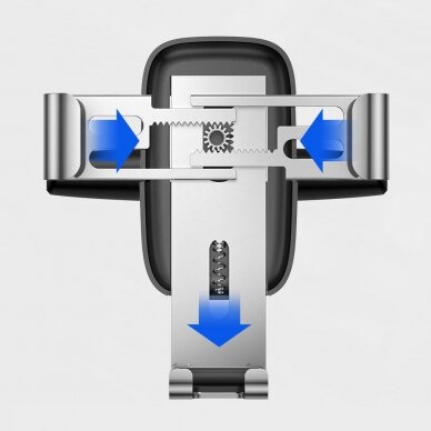 Baseus Metal Age Gravitacinis Automobilinis Telefono Laikiklis Tvirtinamas Į Cd Lizdą Sidabrinis (Suyl-J0S) 12