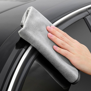 Baseus Microfiber Towel To Dry Washing Car 40 Cm X 40 Cm Pilkas (Crxcmj-0G)  5