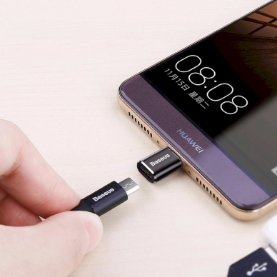 Baseus Mini Micro USB to USB-C adapter - Juodas 8