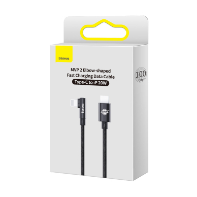 Baseus MVP 2 Elbow-shaped Fast Charging Data Cable Type-C to iP 20W 1m Juodas 4