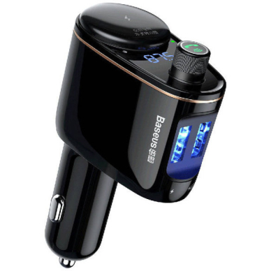 Baseus S-06 Bluetooth/USB car FM transmitter (Overseas Edition) - Juodas