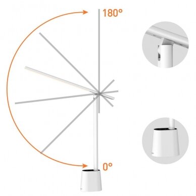 Baseus Smart Eye Pakraunama Sulankstoma Skaitymo Lempa LED Statoma Ant Stalo (Smart Light) Balta (DGZG-02) 18