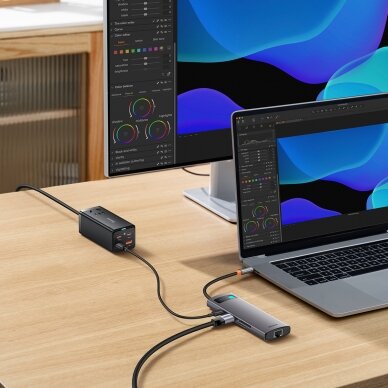 Baseus StarJoy HUB 8-Port USB-C - 3x USB-A / 1x HDMI / 1x RJ45 / 1x SD/TF / 1x USB-C PD Pilkas 9