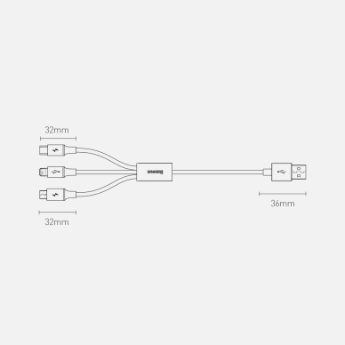 Baseus Superior Cable USB - Lightning / micro USB / USB Type 3,5 A 1,5m Blue (CAMLTYS-03) 19