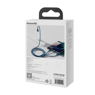 Baseus Superior Cable USB - Lightning / micro USB / USB Type 3,5 A 1,5m Blue (CAMLTYS-03) 5