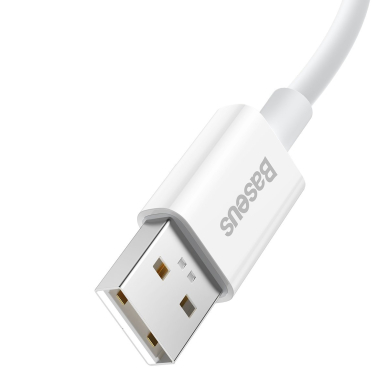 Baseus Superior Series SUPERVOOC USB-A to USB-C 65W 1m cable Baltas 2