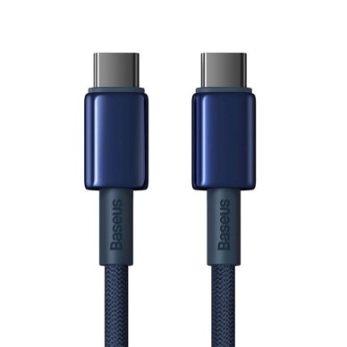 Baseus Tungsten Gold USB-C / USB-C 100W 2m Kabelis - navy blue 1