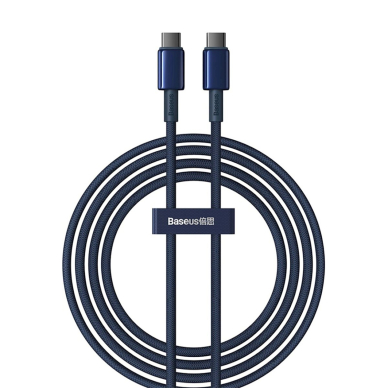 Baseus Tungsten Gold USB-C / USB-C 100W 2m Kabelis - navy blue