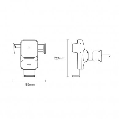 Baseus Wisdom induction charger car phone holder on the grill Juodas (CGZX000001) 23