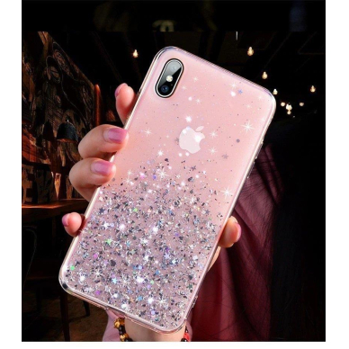 Blizgus TPU dėklas Wozinsky Star Glitter Samsung Galaxy A42 5G juodas 4