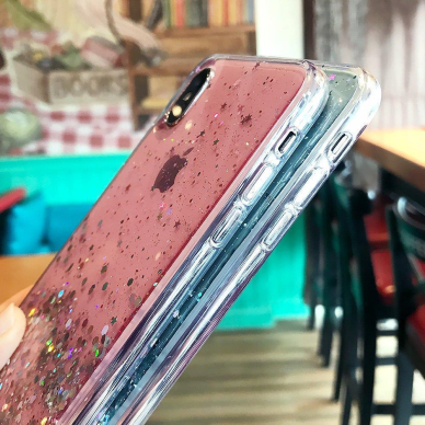 Blizgus TPU dėklas Wozinsky Star Glitter Samsung Galaxy A42 5G permatomas 10