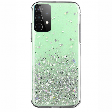 Samsung Galaxy A72 Blizgus TPU dėklas Wozinsky Star Glitter 4G žalias