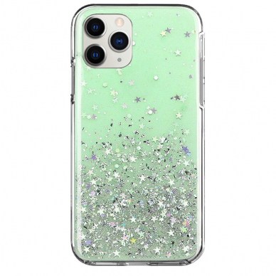 Blizgus Tpu Dėklas 'Wozinsky Star Glitter Shining' Iphone 12 Pro Max Žalias