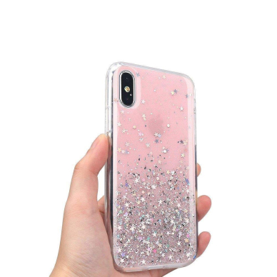 Blizgus TPU dėklas Wozinsky Star Glitter Xiaomi Mi 10T Lite Žalias 2